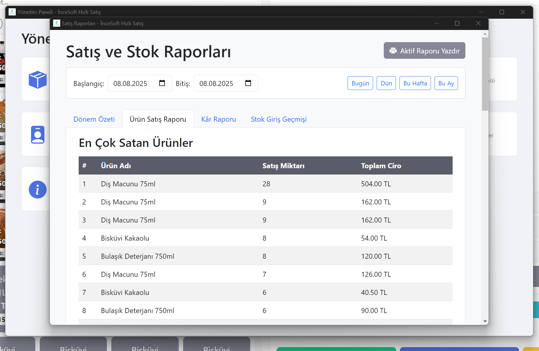 Müşteri Hesapları Ekranı